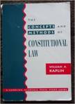 The Concepts and Methods of Constitutional Law