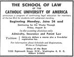 Washington Post Advertisement for the Law School
