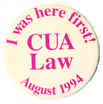 Button Commemorating the Opening of the New Law School Building
